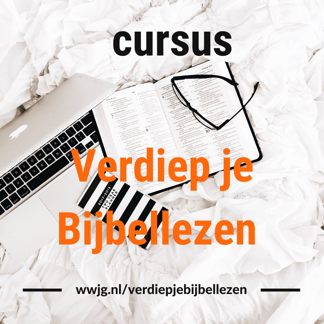 In de cursus Verdiep je Bijbellezen krijg je tools in handen om Bijbelverhalen te begrijpen en de link naar nu te leggen. 

Interesse? Meld je vóór 31 oktober aan!

bit.ly/3Mfk53d