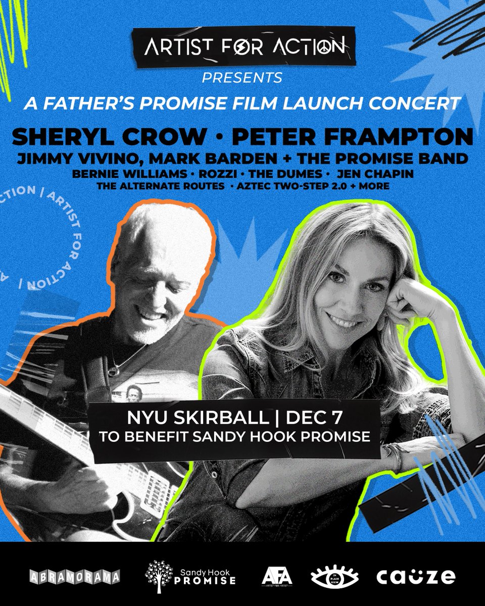Gun violence is preventable! Join me for the launch of the film A Father’s Promise with <a href="/afaventures/">Artist For Action</a> in NYC. This special one night only concert will benefit <a href="/sandyhook/">Sandy Hook Promise</a>. Use Promo Code: PROMISE found.ee/nyutickets