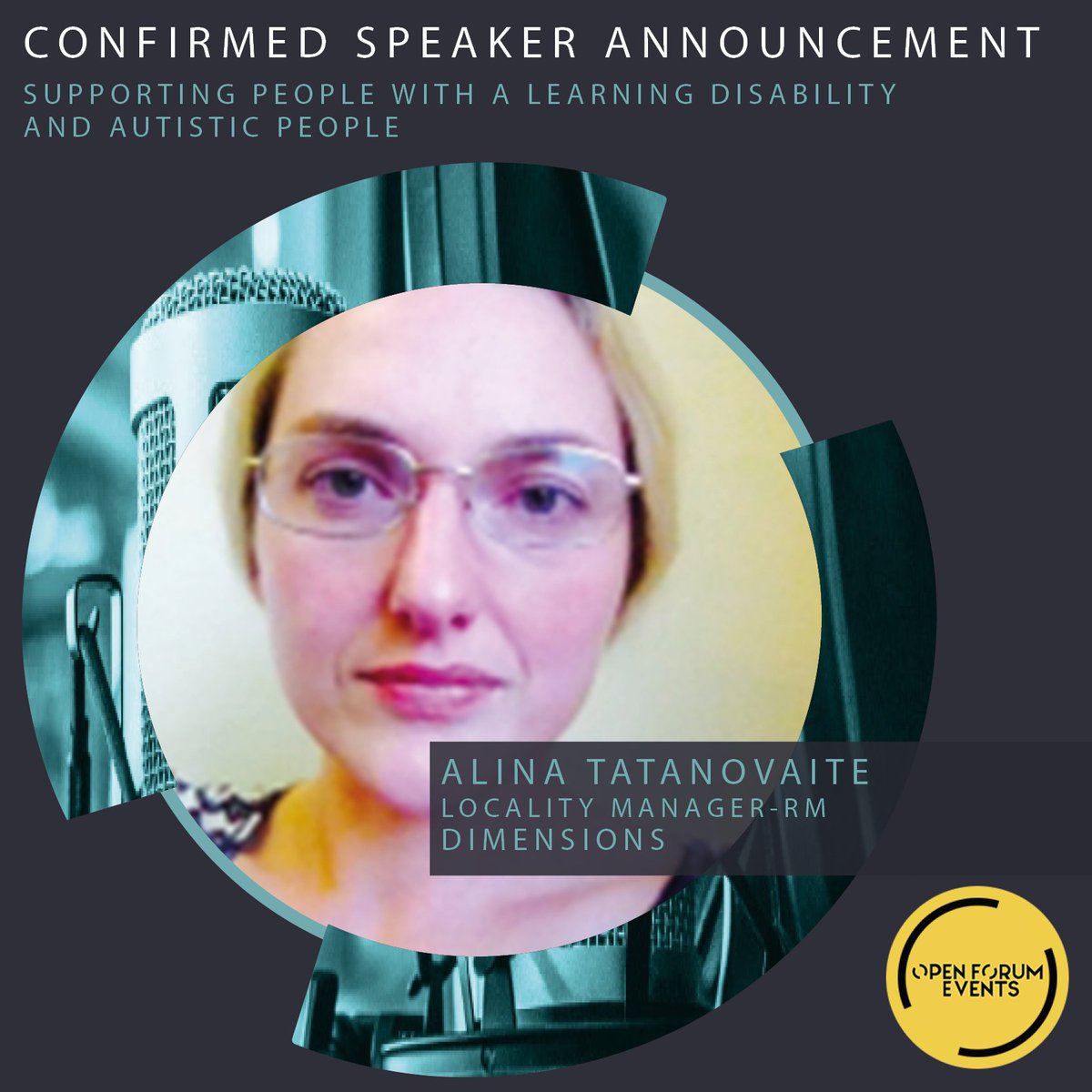 Confirmed speaker announcement for the Supporting People With a Learning Disability and Autistic People conference Alina Tatanovaite from @DimensionsUK will be delivering a case study at 11:45am view this event and speaker bios at: shorturl.at/ceFIO
