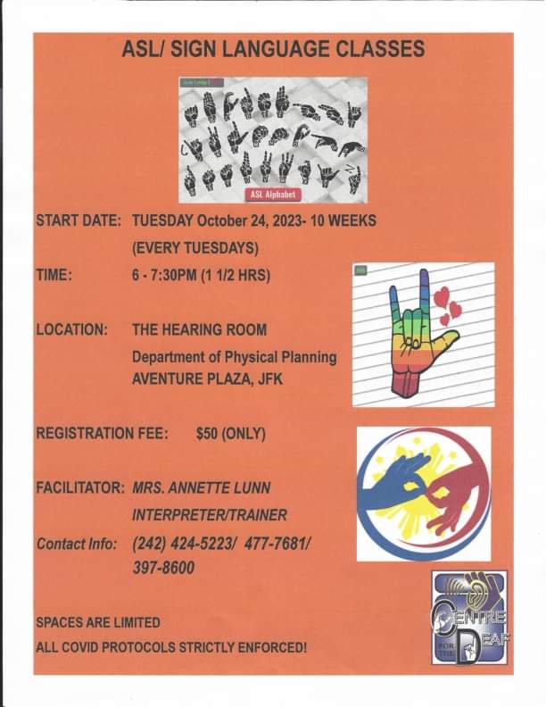 North Andros
Wednesday 1st November, 2023
6:00 pm - 8:00 pm
Huntley P. Christie High School 
Nichoolls Town, North Andros

Central Andros
Thursday 2nd November, 2023
6:00 pm - 8:00 pm
Central Andros High School
Love Hill, Central Andros