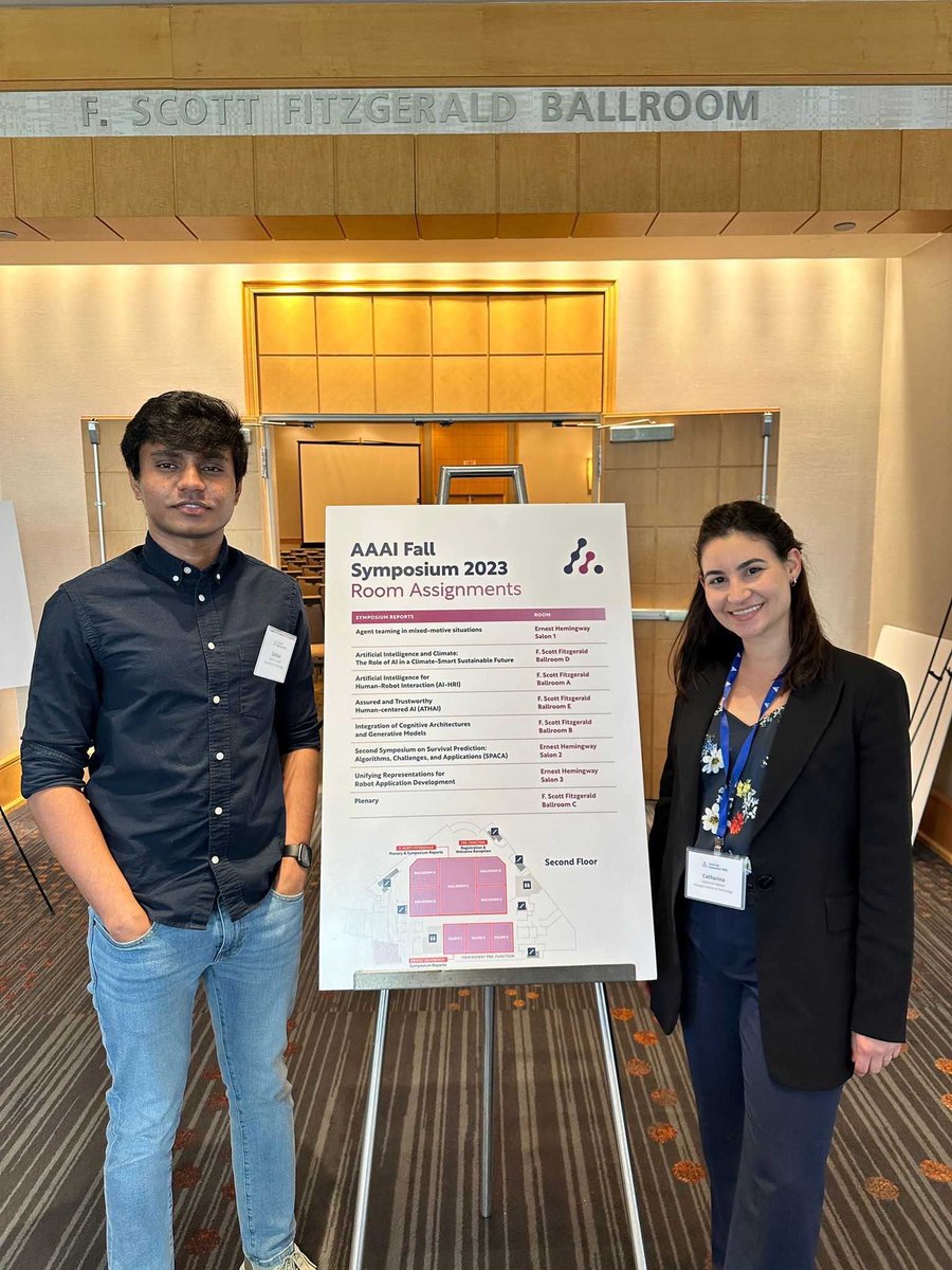 Catharina Hollauer & Sarthak Chaturvedi are presenting papers @RealAAAI AAAI 2023 Fall Symposium on Climate Change and AI. They describe late-breaking work on generative AI & Single-use Plastics Regulations & EV Price Strategies @mlatgt @IDEaSatGT #AI @sppgatech @GTliberalarts