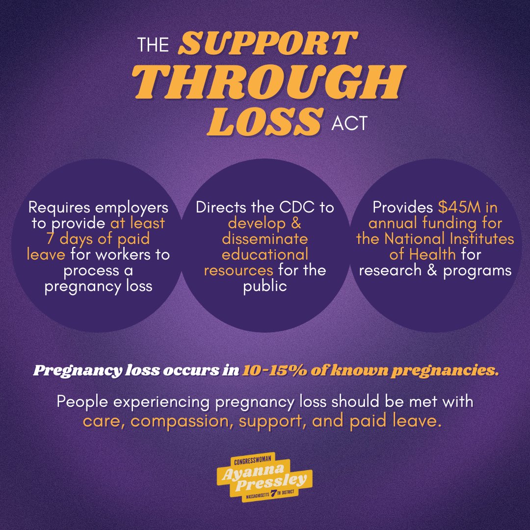 People experiencing pregnancy loss deserve to be met with care, compassion, support, & paid leave. Today, @SenDuckworth & I are re-introducing our bill to let these folks know they're not alone, and provide the resources they need to recover & heal.