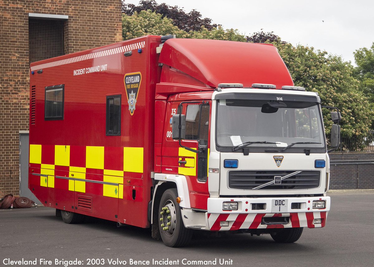 FireographyUK's tweet photo. Since 1971 @ClevelandFB have been using white fronted livery on their fire appliances. The service also  remains one of only two in the UK retaining the name Fire Brigade (rather than Fire &amp; Rescue Service). Four of their trucks are shown from a visit earlier this year. https://t.co/hIUvJiXXdH