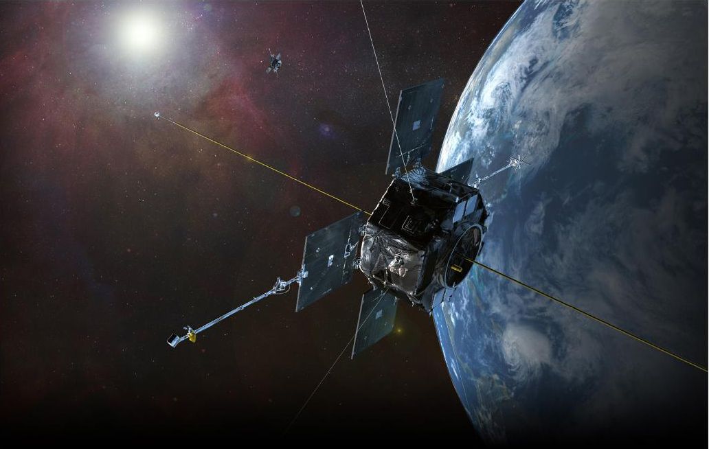 Orbyts1's tweet photo. 🙌This year, students at St Mary's Catholic School (Newcastle), with Orbyts fellows @shan_astro &amp; Morgan Stores, used machine learning methods and data from @NASA Van Allen Probes to study populations of high-energy electrons in Earth's radiation belts (image credit: JHU/APL) 🛰️ https://t.co/vxRIvP6FXH