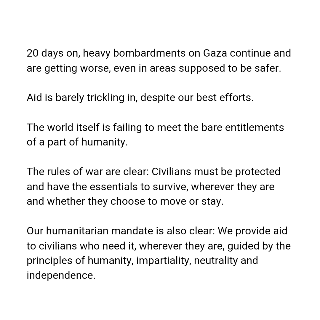 The world is failing to meet the bare entitlements of a part of humanity.