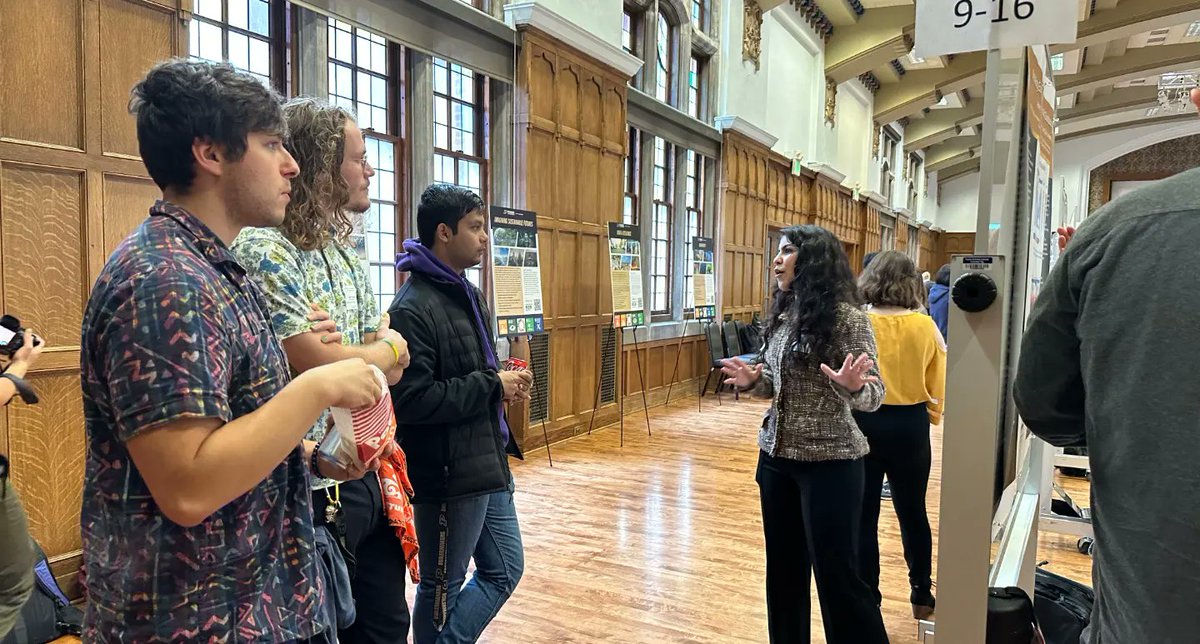 purduehonors_st's tweet image. HIFI Lab, led by #purduehonors #faculty Dr. Kristen Bellisario presented their #undergraduateresearch work at the ISF Expo  on 10/25/2023 at the Purdue Memorial Union (PMU). @PurdueISF 
Photos in sequence: 
1. HIFI Lab members
2. Hannah Reyes presenting her work to attendees
1/3