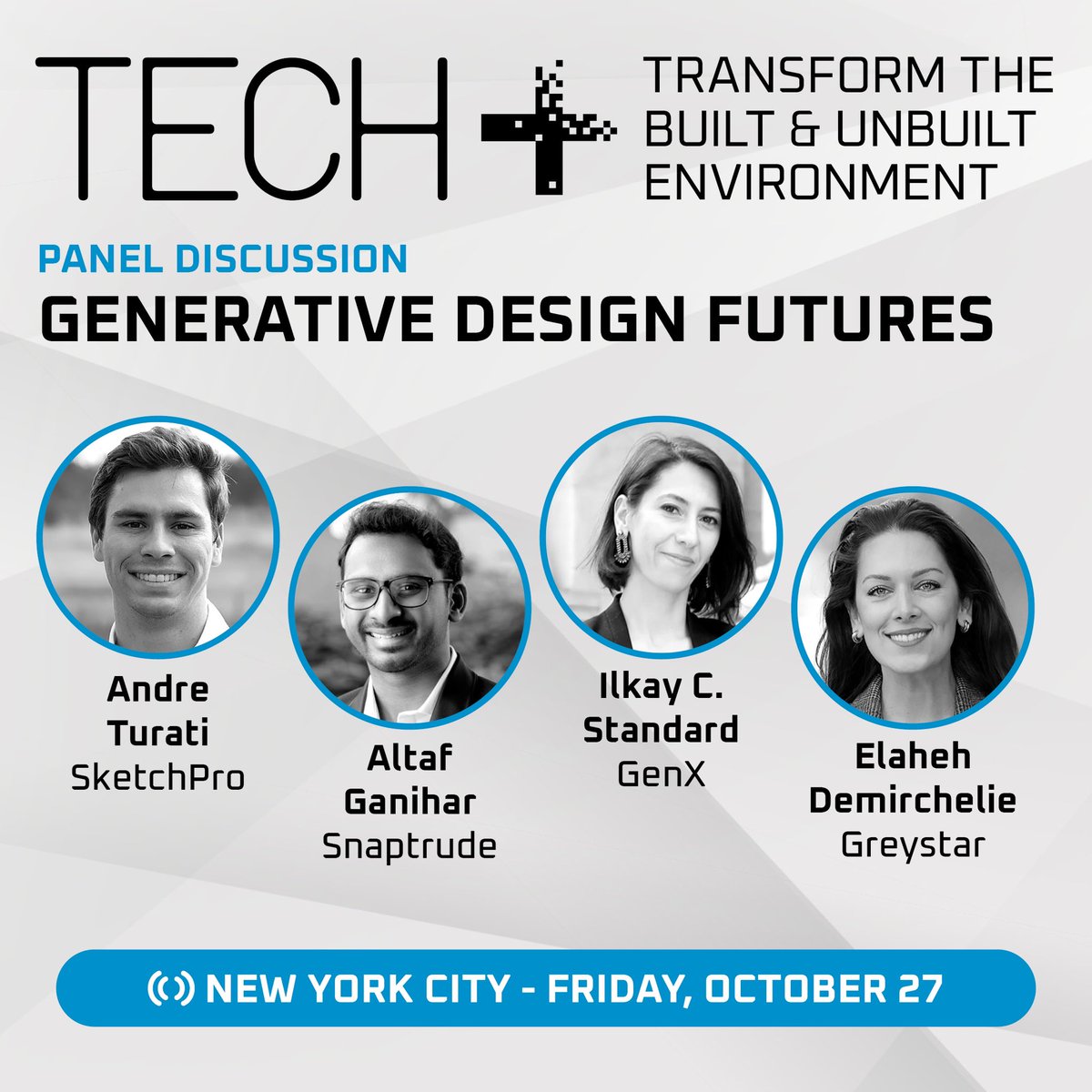 If you're in NYC this Friday, please join us for TECH+ event and meet brilliant design and construction leaders and technologists! 🚀🚀