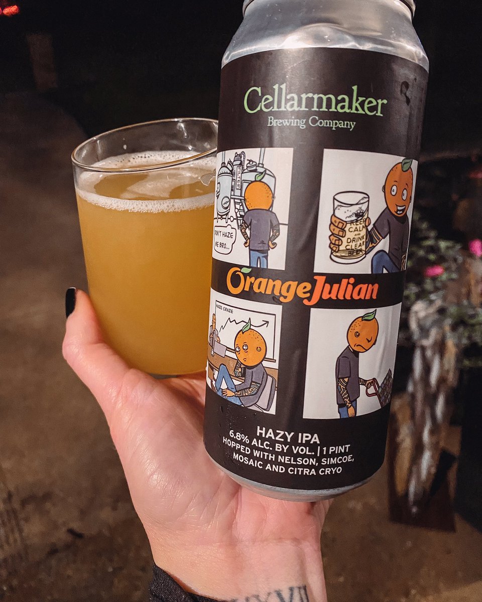A nice way to bookend a good, busy day 🍺 #OrangeJulian #CellarmakerBeer