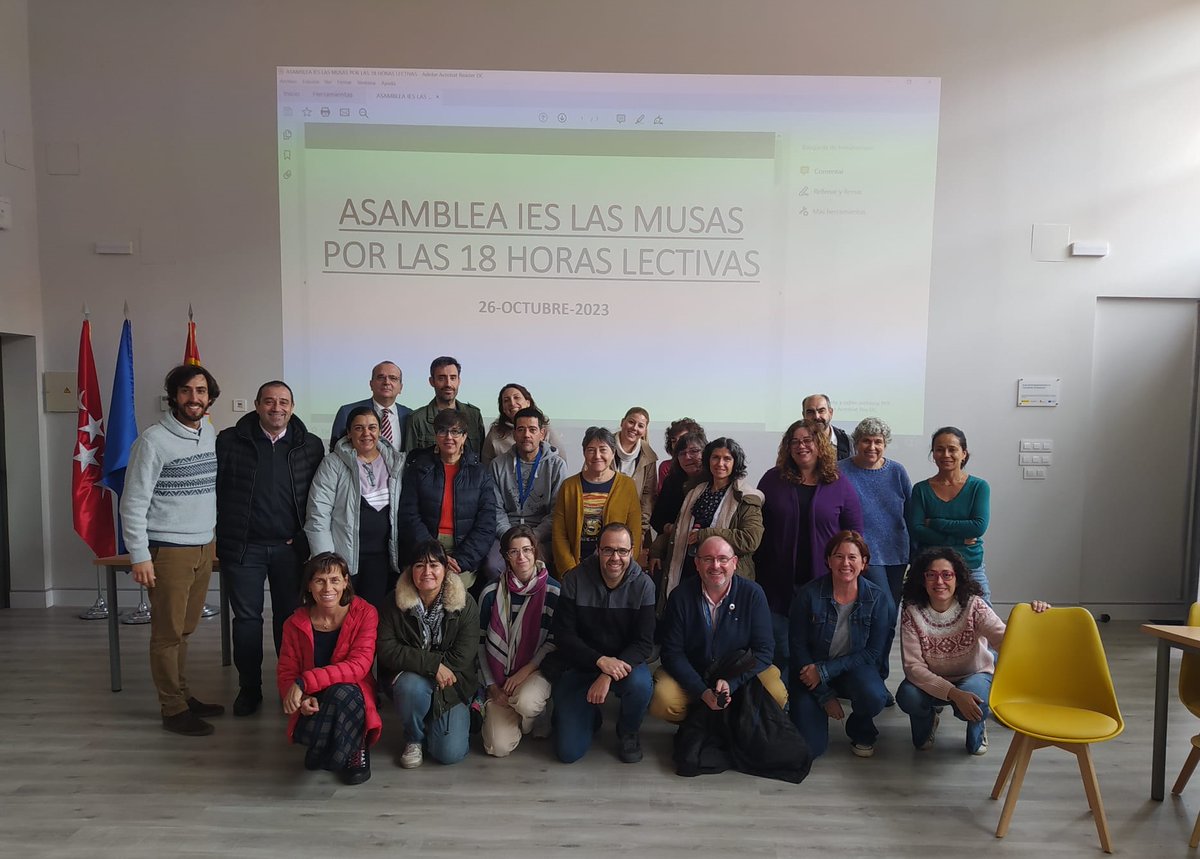 ep_mesa's tweet photo. En el #IESLasMusas estamos luchando por las #18Horas en Madrid. Y vamos a seguir haciéndolo. https://t.co/RmITtMD3vS