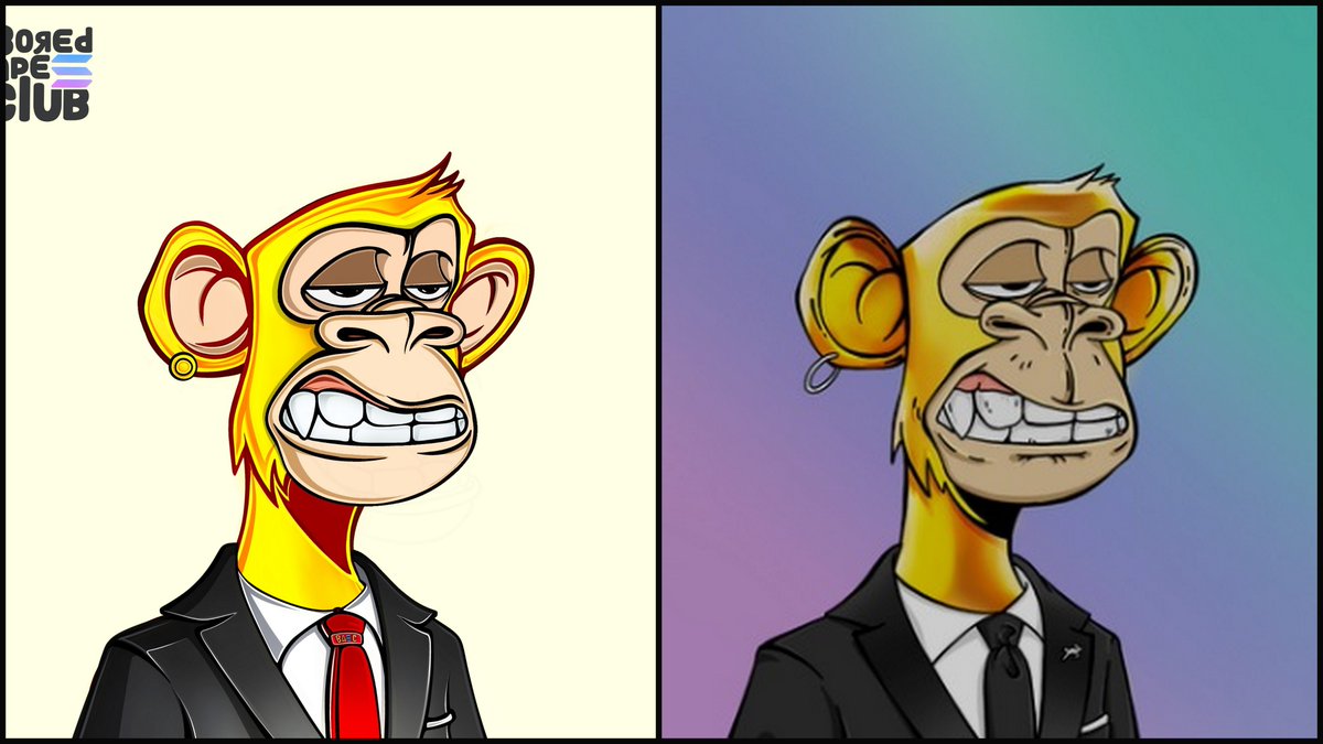 Curious on how your OG <a href="/BoredApeSolClub/">Bored Ape Solana Club</a> Ape will look if Upgraded ? Drop your most fav ape below and I'll cook the V2 version and reply.

1⃣ - Post 1 of your FAV APE in comments.
2⃣ - Like / RT this post.

LETZZ GET THE APE TRAIN RUNNING !
Starting with <a href="/dak_daze/">Daze💎</a> 's iconic DP✨