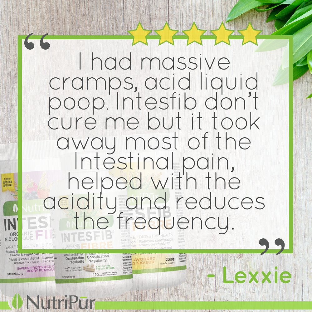 ''I had massive cramps, acid liquid poop. Intesfib took away most of the Intestinal pain, helped with the acidity and reduces the frequency.'' - Lexxie
5/5 Intesfib bit.ly/2nsl342 
#digestivehealth #fiberfull #100%psyllium #organicfibers #intestinalhealth #IBS