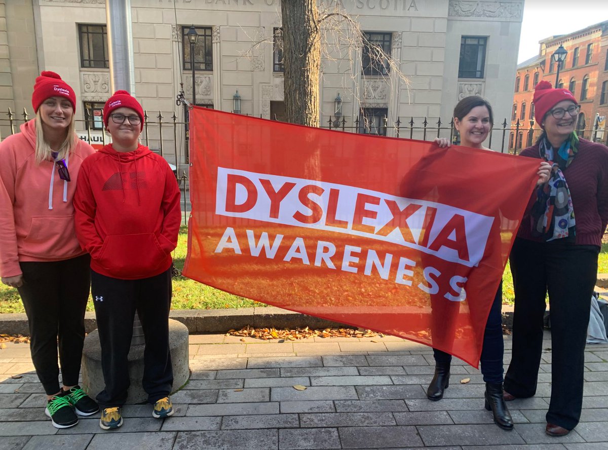 HalifaxLearning's tweet photo. We couldn't have asked for a better day for the #DyslexiaAwareness flag to be raised. Ty Mayor @MikeSavageHFX &amp; @AliciaFromTiny &amp; @SarahAHLC &amp; to parents &amp; advocates everywhere. The biggest TY to every human out there with dyslexia doing amazing things. #MarkItRead #SayDyslexia https://t.co/Lv564ldMMV