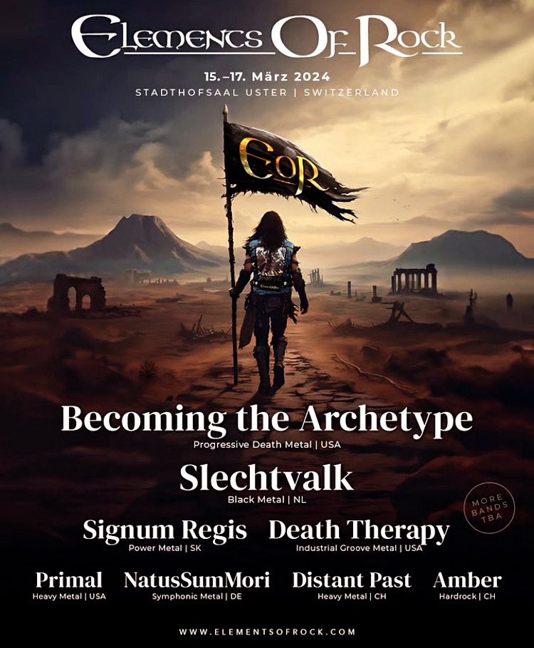 Get your tickets now to see us play Elements of Rock next March in Switzerland!