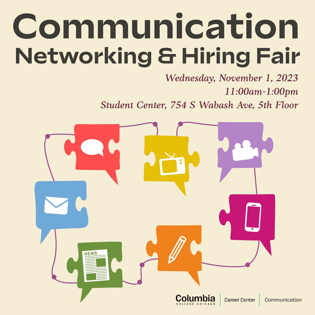 📣 Calling all IAM students interested in careers in communications 📱🖥 🎥

<a href="/columbiachicomm/">ColumbiaChiComm</a> and <a href="/columcareer/">Career Center</a> are hosting their annual Communication Networking &amp; Hiring Fair on Nov 1. 

Register in advance for more info on Handshake.
