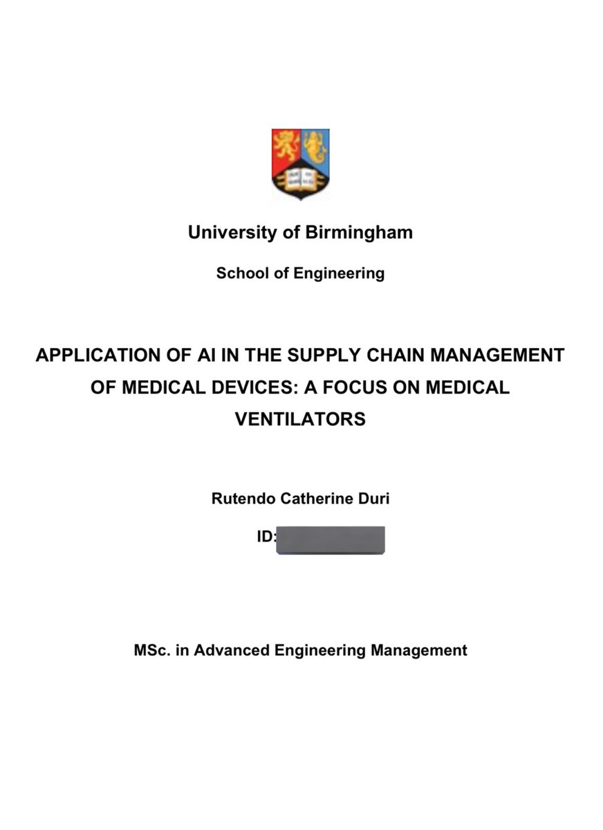 BEng (Hons) Mechatronics Engineering ✅

MSc Advanced Engineering Management with Merit ✅

Distinction for my Dissertation 🥹

God Did🙏🏾