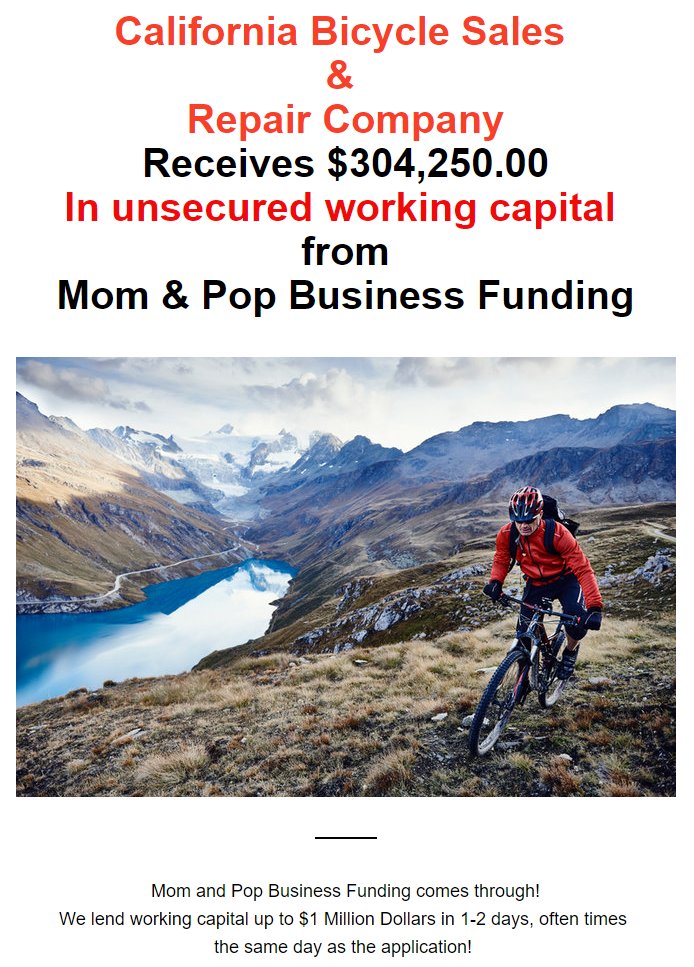 Does your business need working capital to expand, remodel or re-tool? We lend up to $1 million in UNSECURED capital in 2-3 days. All that is needed is a simple 1-page application and 6-months recent bank statements. Learn more : info@ccswealth.com. #Lending