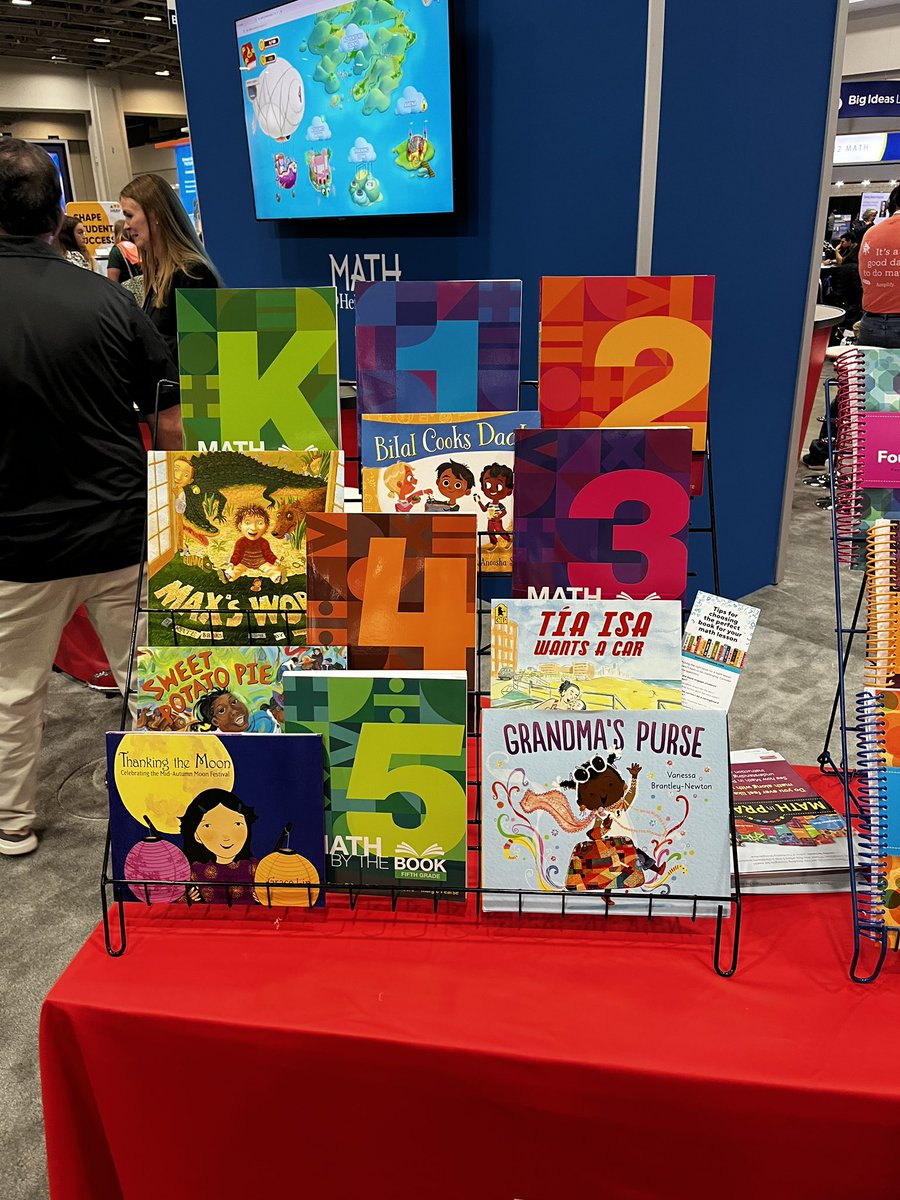 Always great to see the whole #MathByTheBook series on display at the @HeinemannPub booth. @SueOConnellMath #MathInPractice