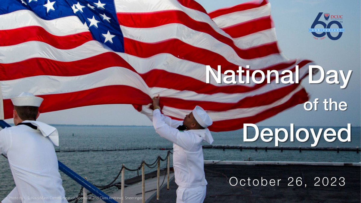 DCUC salutes our brave #servicemembers & their families who courageously sacrifice to protect our freedoms. #DayofTheDeployed