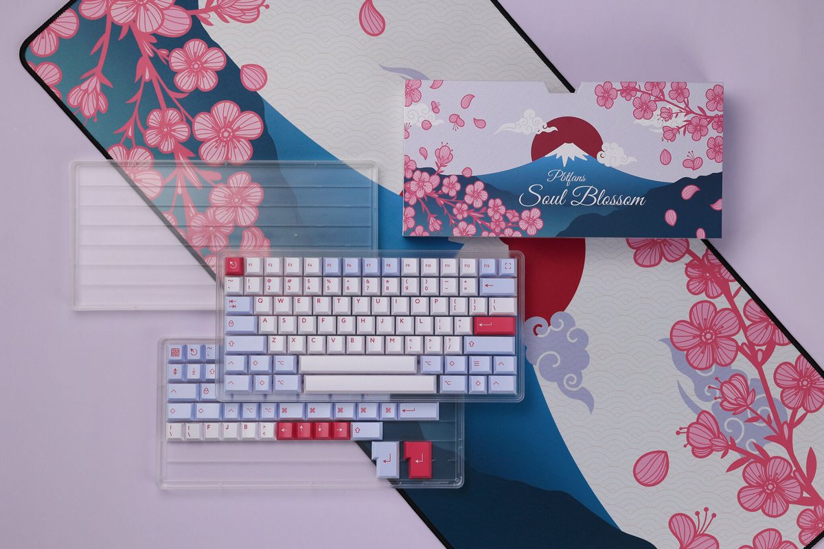 Pbtfans Soul Blossom will be in stock from 27th of October 2023.

Picture courtesy - @kbdfans 
.
.
.
#pbtfans #cherrymx #customkeycaps #mechanicalkeyboard #keycaps #sxmdesign #blossom #sakura #kbwarriors #render #keyboard #sxm_designs