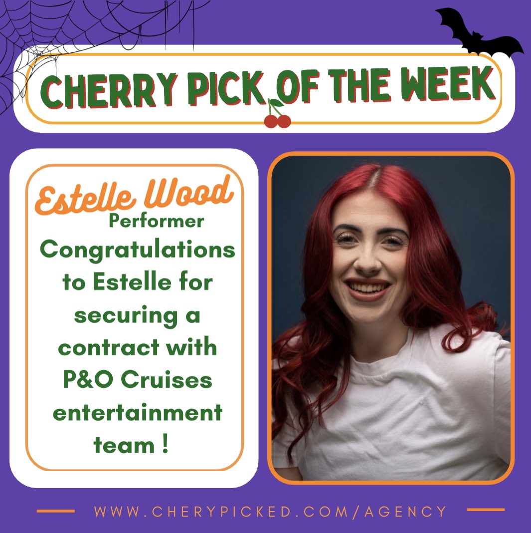 Well done to our Estelle after a busy week of recalls🤝🏼🥳🍒

#cherrypickoftheweek #cherrypickedtalent #talent #agent #agency #acting #singing #dancing #dance #music #talentagency #actingagent #reels #instagram #representation #agents #westend #theatre #filmandtv #audition
