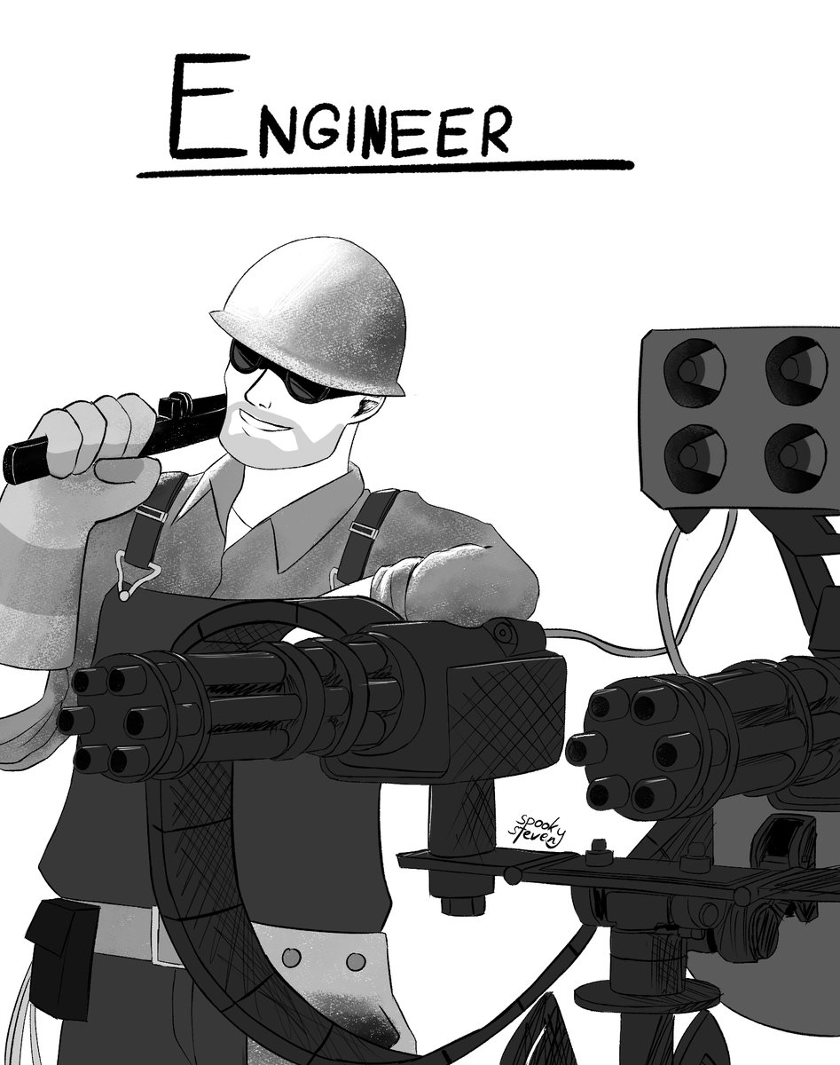 spokysteven's tweet photo. Inktober Day #26:
Engineer - Team Fortress 2

#inktober #inktober2023 #inktober2023day26 #digitalart #digitalartwork #illustration #illustrationart #fanart https://t.co/GZ6ivLamwm