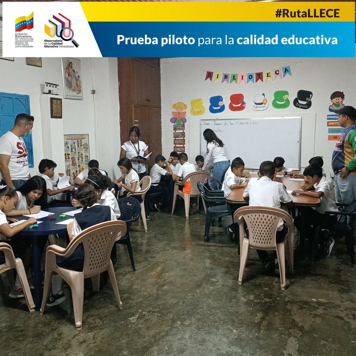 CDCEGuarico's tweet photo. #DefiendeTuEsequibo
¡Guárico es Calidad Educativa! ✊
Hoy nuestros estudiantes se encuentran desarrollando con éxito sus conocimientos en la aplicación de la Prueba Piloto #RutaLlece por la Calidad Educativa.
#mppeducacion 
#mppe
@NicolasMaduro 
@MPPEDUCACION 
@_LaAvanzadora https://t.co/wrOd5ZQXJV