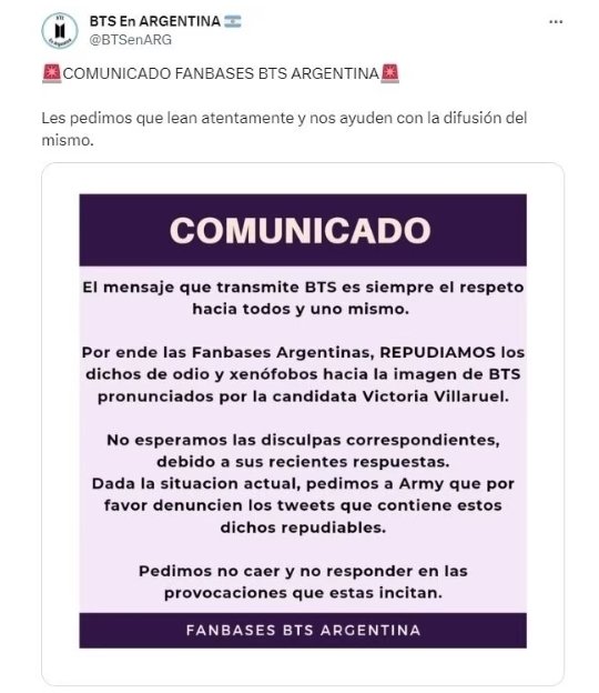 btsfever87's tweet photo. DESPIERTEN. SIN ECONOMIA. EL PAIS VA A LA RUINA. Ni la polenta con formita del logo de BTS/ARMY alcanzaremos a comprar si seguimos asi. 
Si leyeron todo. Gracias. Es muy importante para mi esto. Para el futuro de todos. 💜💜💜💜💜 https://t.co/ft7cYV0f8r