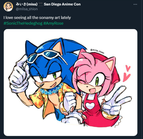 みいさ(misa) on X: I love seeing all the sonamy art lately