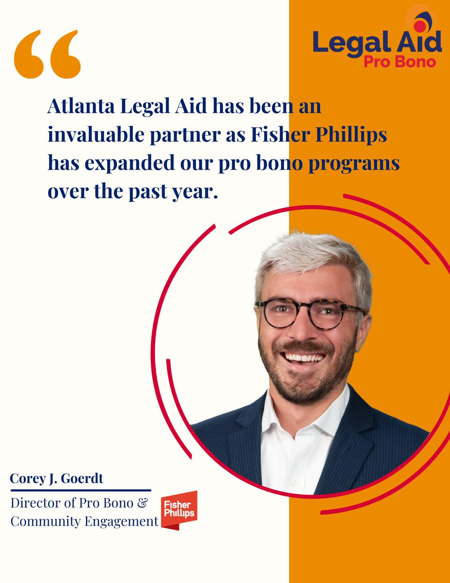 We have many great pro bono partners who help our clients, and we are always happy to work with a firm on finding new opportunities for their attorneys and staff, like with Fisher Phillips. Corey Goerdt explains!