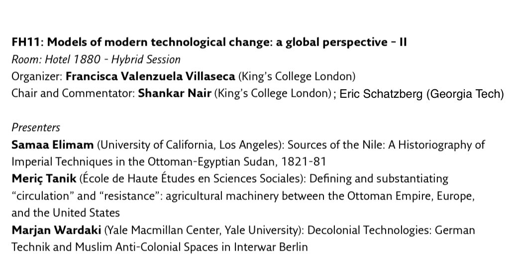 Do joins us Friday @ 10.45 & 16.15 for a discussion on current historiographical frameworks to study technological change in our two-sess panel. We will also receive commentary by Prof. Eric Schatzberg after presentations in the second session!
#SHOT2023 #histtech