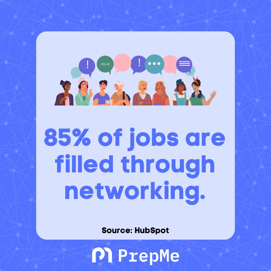 prepme_ai's tweet photo. Did you know? 85% of jobs are filled through networking. With PrepMe, we equip you with the tools to build, strengthen, and research your network, helping you unlock new opportunities and career growth. Get started at https://t.co/BjvVAnujoO 💼

#PrepMe #Networking #CareerGrowth https://t.co/qjWBVFzEmW