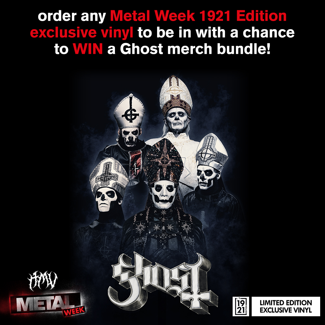 [MESSAGE FROM THE CLERGY] We wish to inform you that Ghost has graced the @hmvtweets Metal Week with HMV Exclusive Vinyl including re-issues of Ceremony and Devotion and Prequelle. UK, get to your local store to secure your copies or order on hmv.com to win a