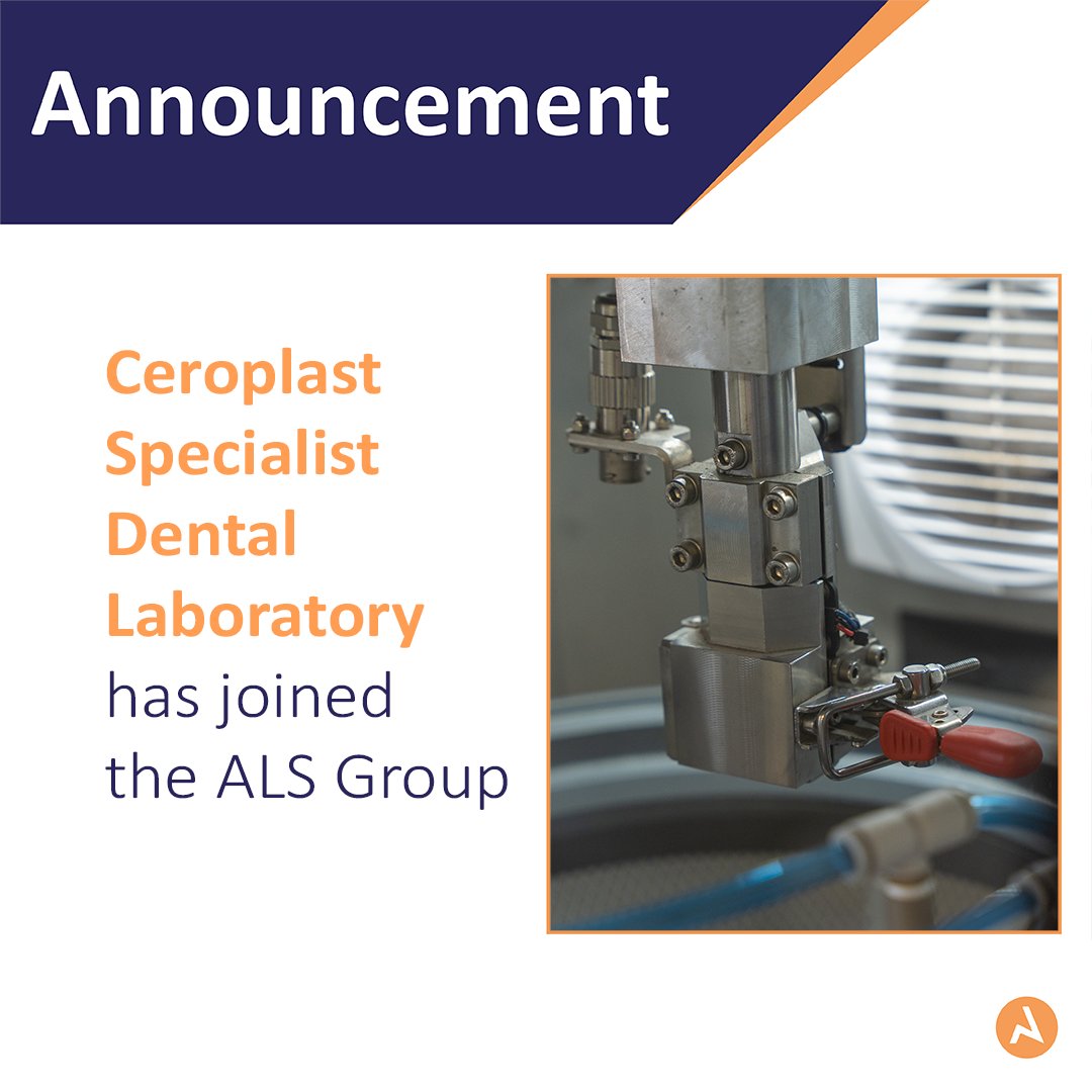 We're thrilled to announce the newest addition to our family, Ceroplast, a specialised dental lab in Worcester. A warm welcome from the team at ALS!

#Worcester #dentaldigital #dentalmanufacturing #dentistryworld #dentalnews #dentallab #dentallaboratory #ALSdental #dentistrylife