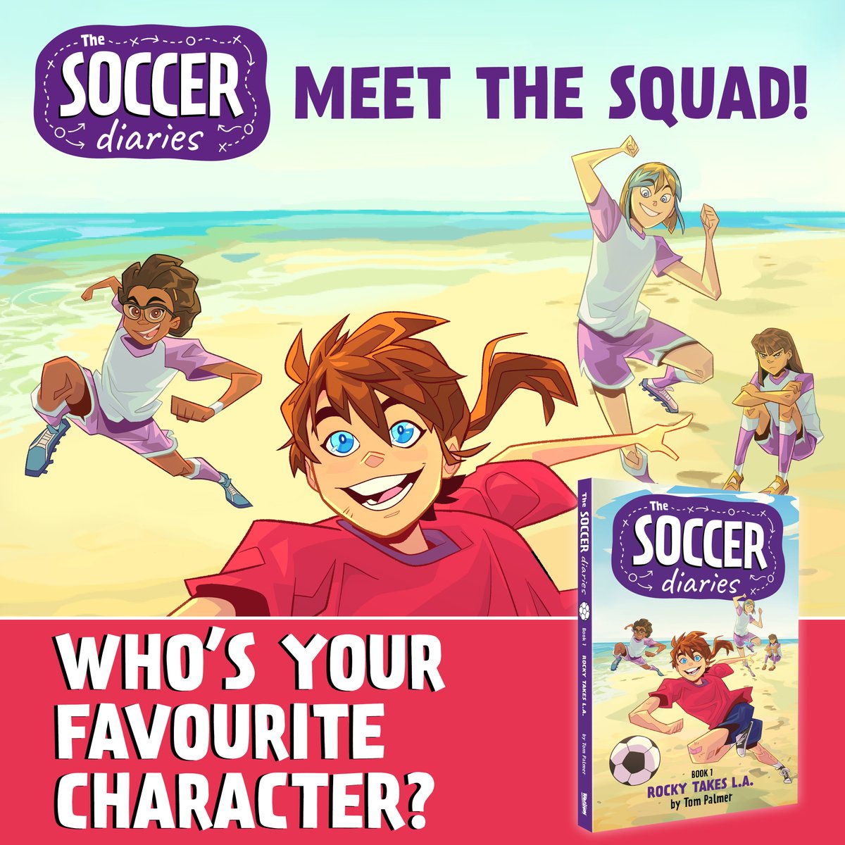 #SquadGoals! You've now met the squad from #TheSoccerDiaries - now which character is your favourite? Let us know! Want to know more about each member? Read The Soccer Diaries: Rocky Takes L.A. to kick off your little footballer's new reading adventure: reb.to/TheSoccerDiari…