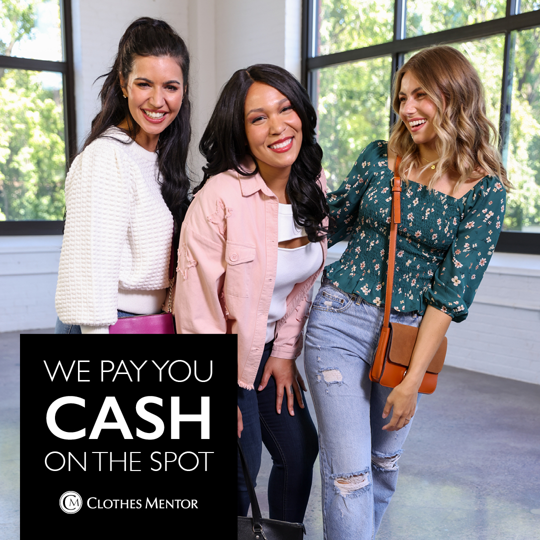 Cleaning out your closet? Turn your gently used items into cash at Clothes Mentor!

Use our store locator to find a store near you: clothesmentor.com/store-locator/