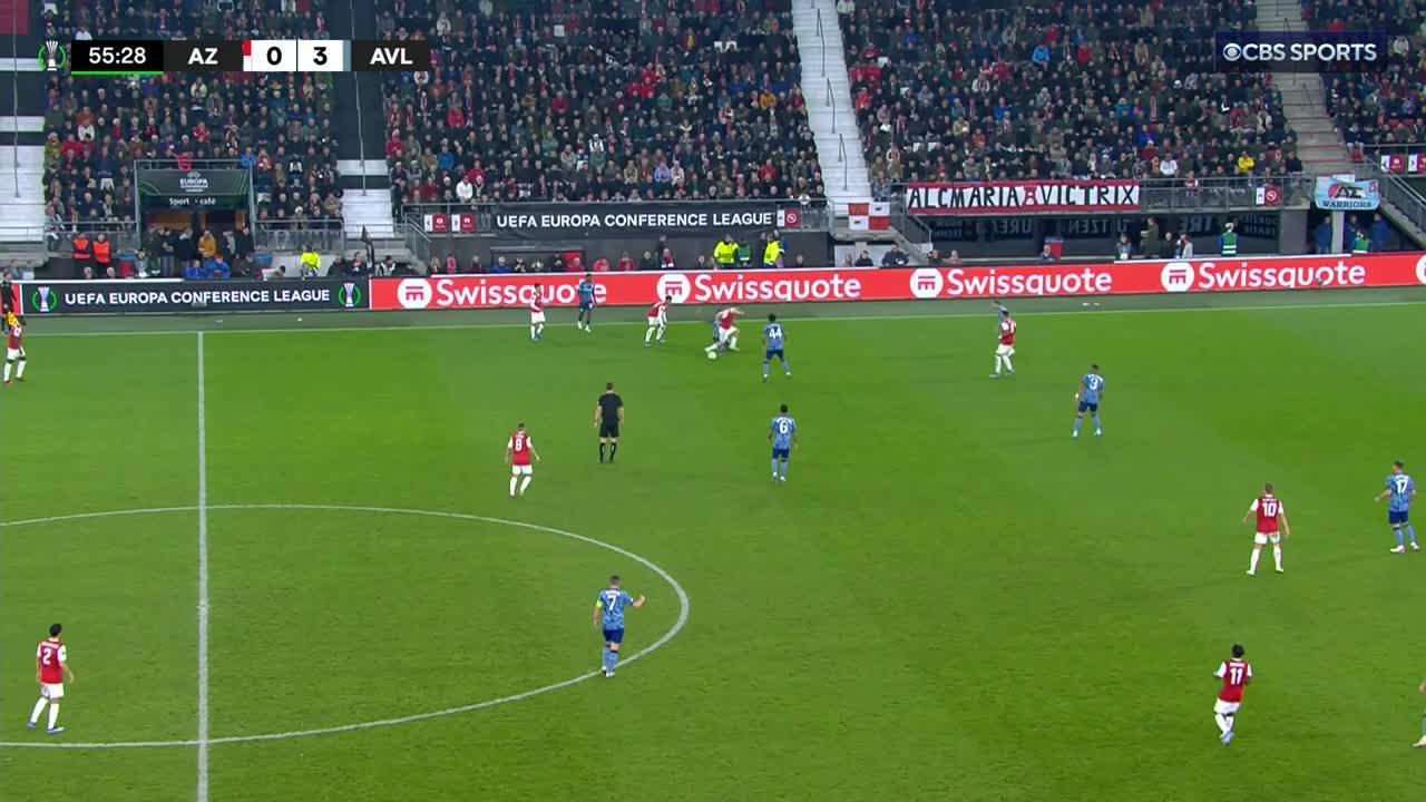 John McGinn with a deft touch at the near post.Aston Villa in cruise control in the Netherlands. 🚗
