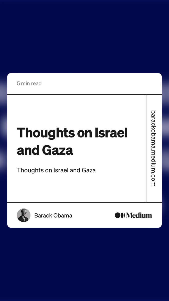 lonny's tweet photo. “Thoughts on Israel and Gaza” by Barack Obama
https://t.co/4oFg09tXzh https://t.co/9si4KiVrI0