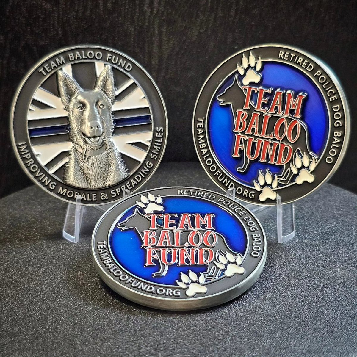 InfoCoinsClub's tweet photo. Check out @PBaloo 🐕 Only got her own challenge coin 🪙👍 Her paw prints glow in the dark too 🐾 

Get your own bespoke challenge coin from us 👍 https://t.co/aK2KdGAaKH