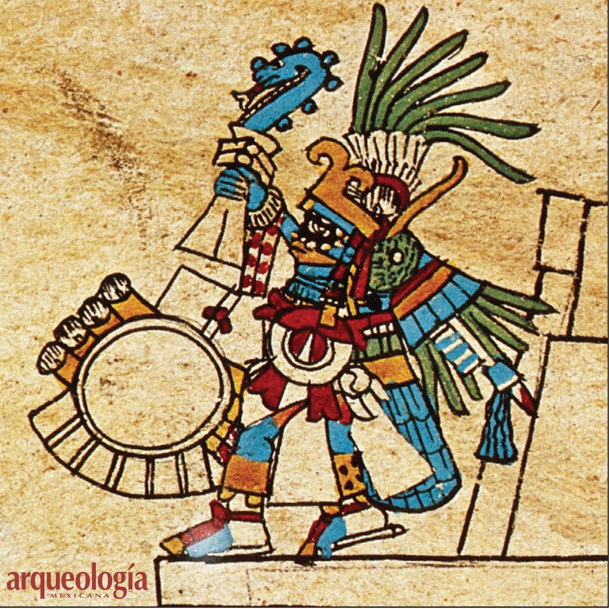 El colibrí es el nahualli por excelencia del dios tutelar de los mexicas. En los códices y la escultura, Huitzilopochtli suele aparecer como un colibrí de cuerpo entero, en ocasiones con un rostro humano que emerge de su pico abierto.