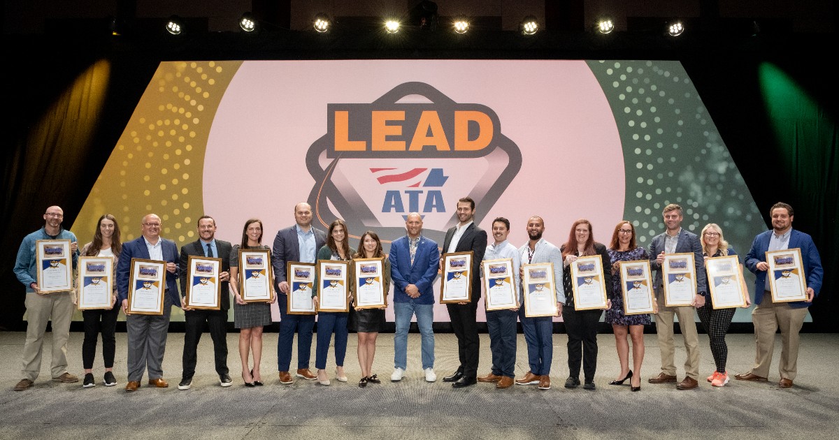 TRUCKINGdotORG's tweet photo. Congratulations, again, to the 10th graduating class of LEAD ATA! 🎓 We've cherished getting to know each member and look forward cheering them on as they continue to flourish as LEAD alumni. Huge thank you to our sponsor, @DriverReach. Their support truly makes it all possible. https://t.co/sojbFvPYWT