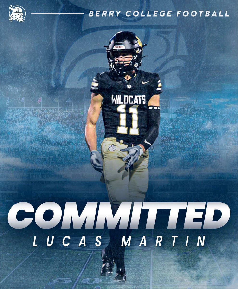 Lucas Martin (@luc_mar_10) on Twitter photo After a lot of thinking, I have decoded to commit to Berry College!! <a href="/BCCoachK/">Tony Kunczewski</a> <a href="/McraeAlexavier/">Alexavier McRae</a> <a href="/BerryFootball/">Berry Football</a> <a href="/Coach_Neighbors/">𝘾𝙤𝙖𝙘𝙝 𝙈𝙖𝙩𝙩 𝙉𝙚𝙞𝙜𝙝𝙗𝙤𝙧𝙨</a> <a href="/FRA__Football/">Flint River Academy Football</a> <a href="/jimmy_barbee/">Jimmy Barbee</a> After a lot of thinking, I have decoded to commit to Berry College!! <a href="/BCCoachK/">Tony Kunczewski</a> <a href="/McraeAlexavier/">Alexavier McRae</a> <a href="/BerryFootball/">Berry Football</a> <a href="/Coach_Neighbors/">𝘾𝙤𝙖𝙘𝙝 𝙈𝙖𝙩𝙩 𝙉𝙚𝙞𝙜𝙝𝙗𝙤𝙧𝙨</a> <a href="/FRA__Football/">Flint River Academy Football</a> <a href="/jimmy_barbee/">Jimmy Barbee</a>