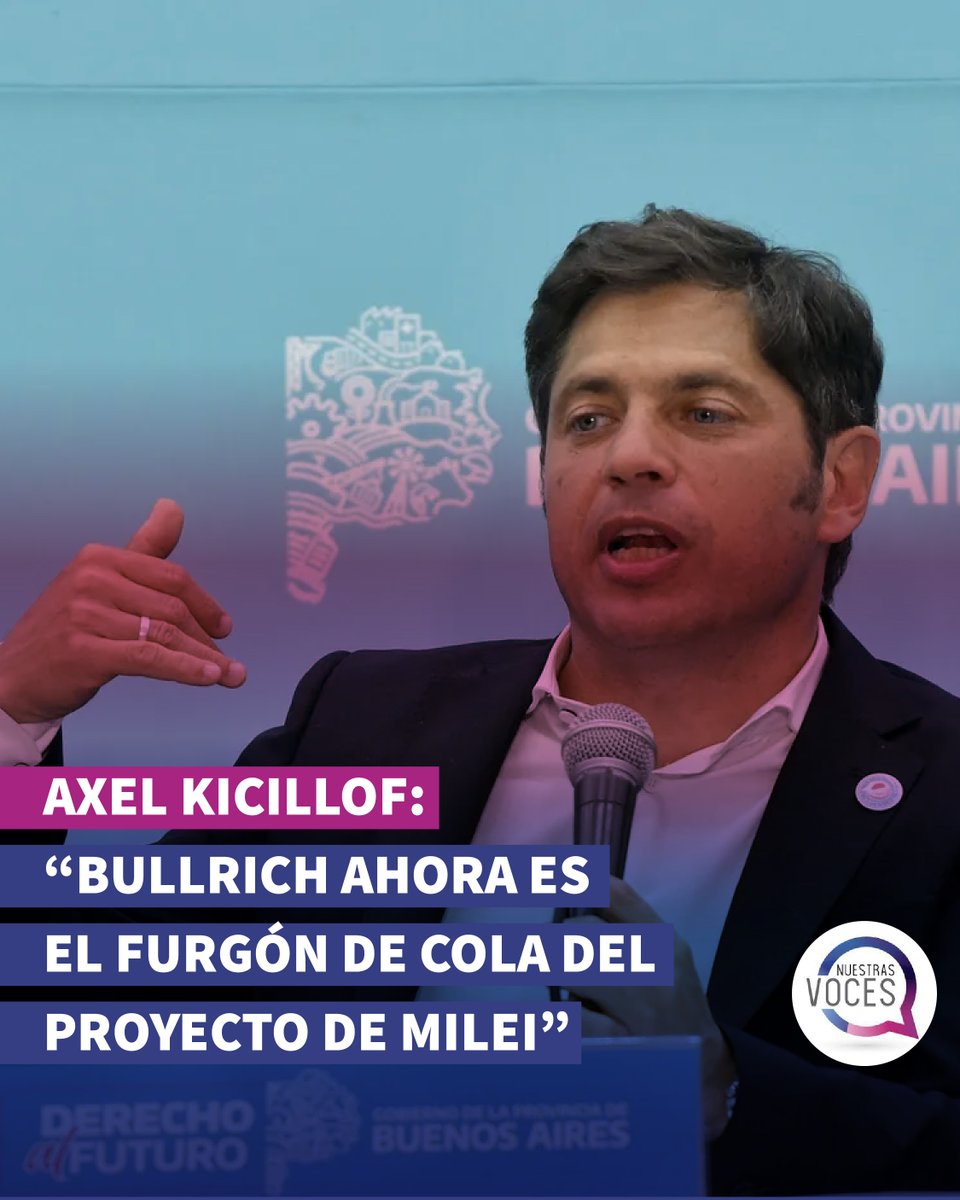 Después del apoyo de @PatoBullrich excandidata del PRO al libertario @JMilei , el gobernador @Kicillofok afirmó : 'La motosierra de Milei la usaron con JxC' telam.com.ar/notas/202310/6… #MileiNo #Bullrich