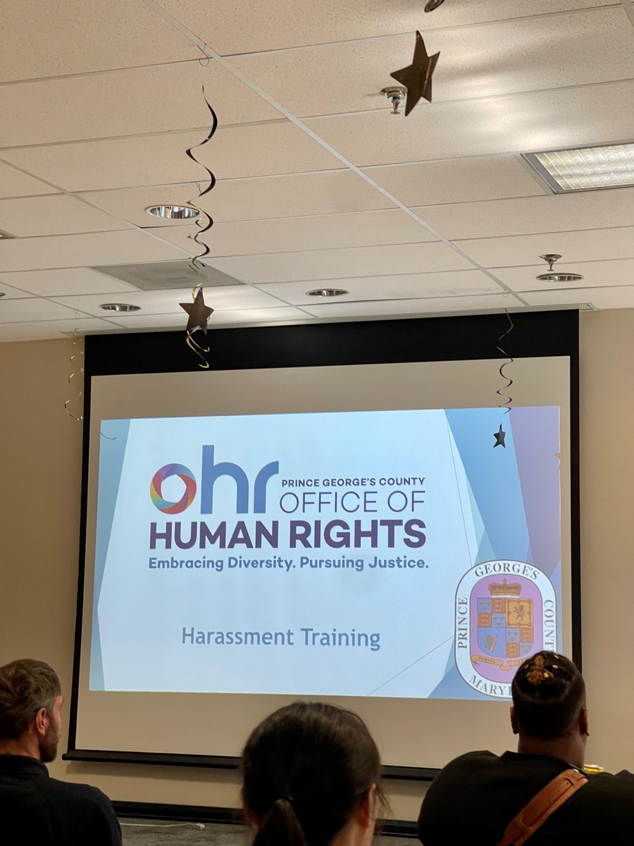 PGCOHR's tweet photo. Taking a stand against harassment with our friends at @HyattsvilleMD!  Leslie Sumeana, our investigator, led an empowering training session to foster a respectful and safe work place. Together, we can make a difference! #HarassmentPrevention https://t.co/VlRCyhVcE7