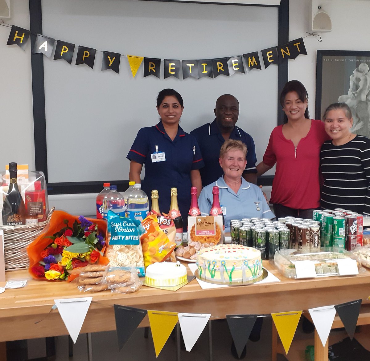 Celebrating and thanking Jan for 40 years here at UHS &amp; for being our leading light for dementia care.  Happy well deserved retirement  Jan