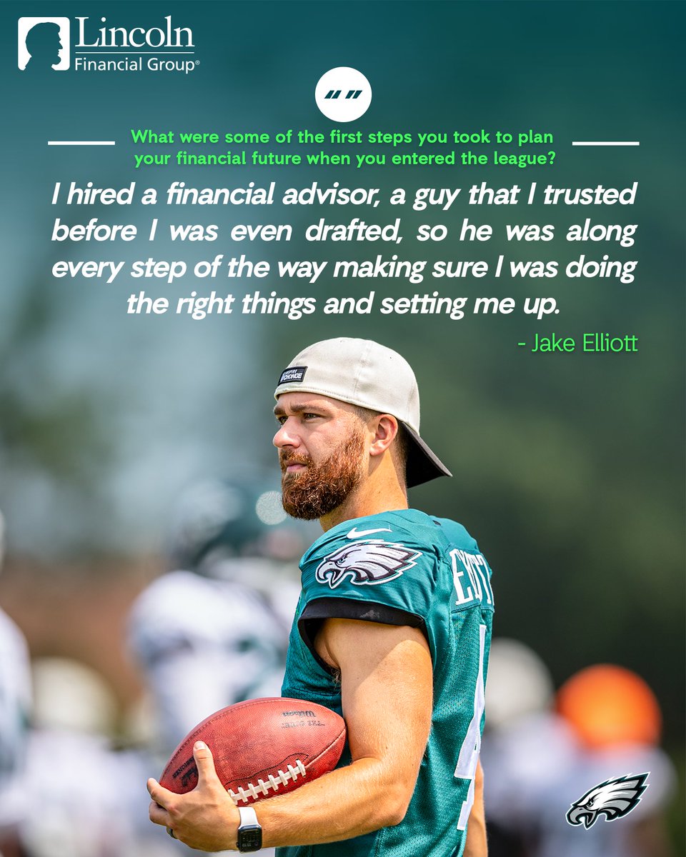 Eagles's tweet photo. When kicking off your financial plan, it's always best to consult with a financial professional. Jake Elliott knows that firsthand.

Learn more about how @lincolnfingroup can connect you to the right financial professional: https://t.co/zVpzMw5FOh https://t.co/fc9rZ0lbQg