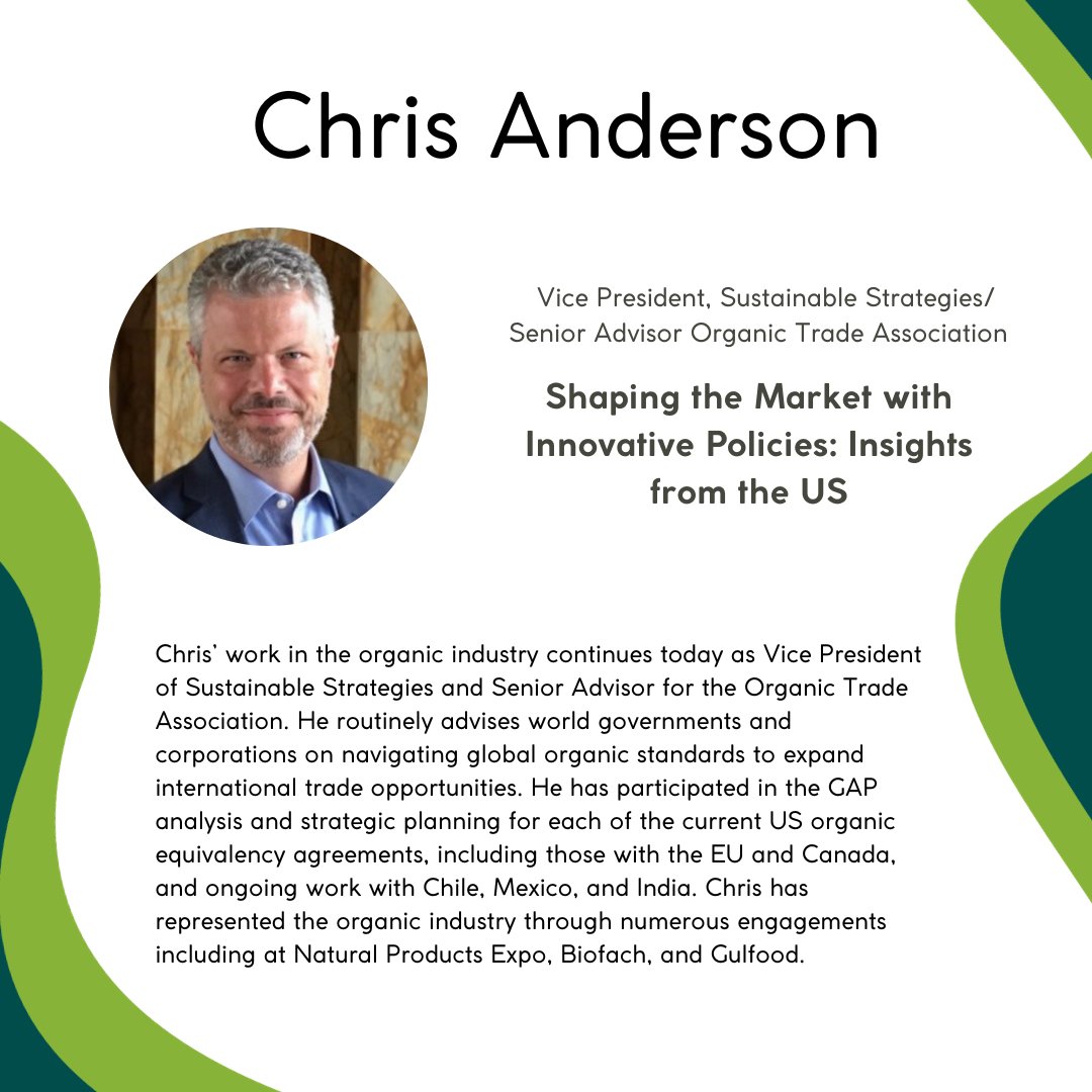 Learn about our Organic Summit, our speakers and sessions, and parliament day by visiting out website lnkd.in/eNkzpvgm. Learn about our speaker Chris Anderson below!

Get your tickets today! tinyurl.com/3896ux4f