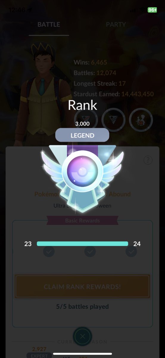 DragonChamp91's tweet photo. First time legend! Thank you @pvpoke for the excellent resources! Also thanks to those streamers who also help share advanced tips on gameplay and strategies. I don’t like to post on socials, but I’m too excited for this milestone with no coaching! https://t.co/L9jfWLVhRs