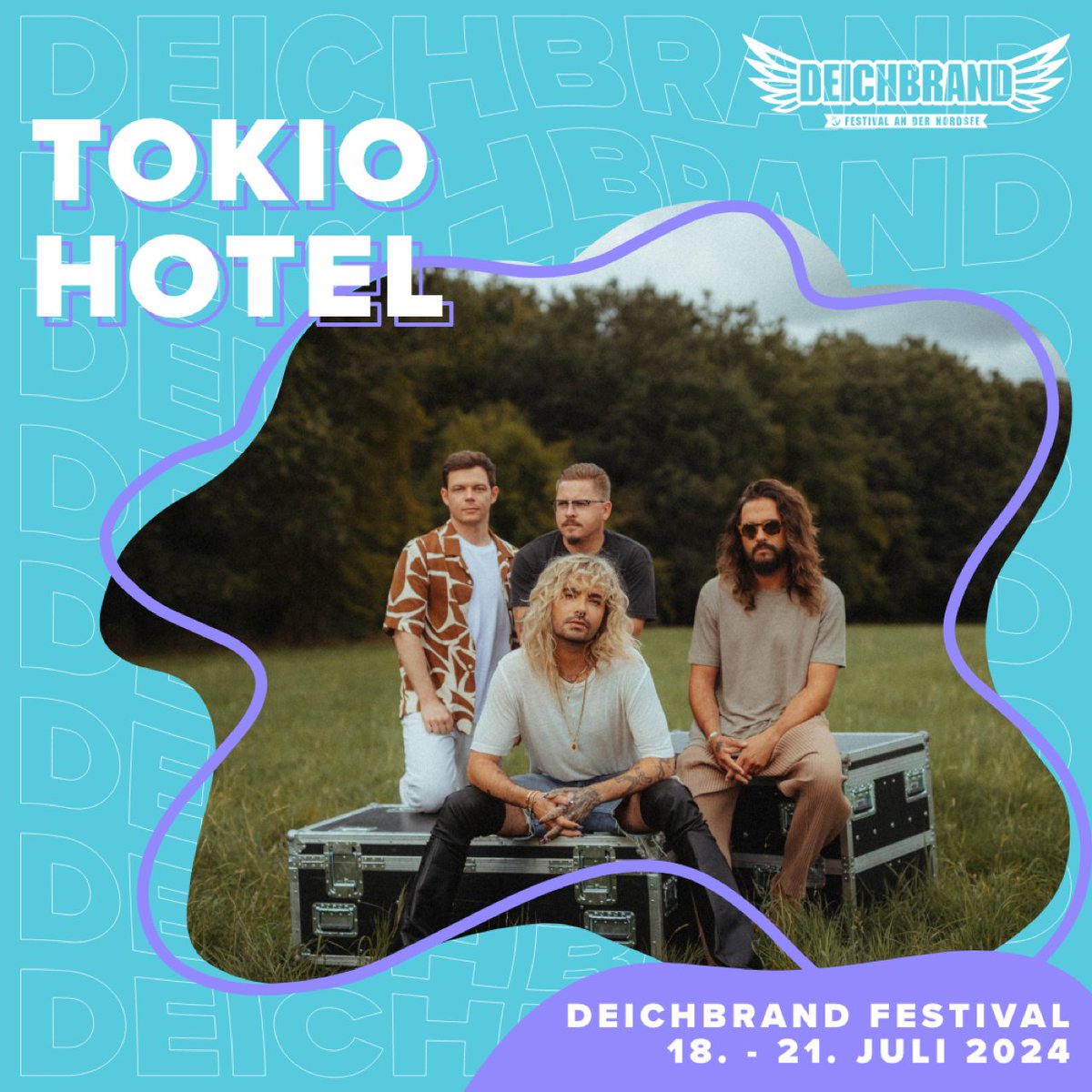 tokiohotel's tweet image. Festivalmäuse, where are you?! We promised it and yes we're coming back to Deichbrand in 2024! 🥳😍🔥 #staytuned #deichbrand2024