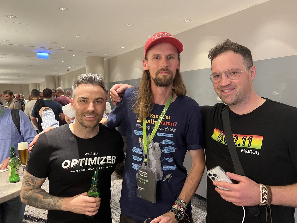 FBorsik's tweet photo. Last vendor session at #WLPC 2023 Prague, @ekahau w/ @MattStarling &amp; @MacDeryng ….and so it goes 🥳

@TheWLPC / @wirelesslanpros 

#WiFi #WLAN #WLPCEU #WLPCPrague #WirelessLAN #WLPC2023 #WLPC_EU #ekahau https://t.co/tP0fa05MeL