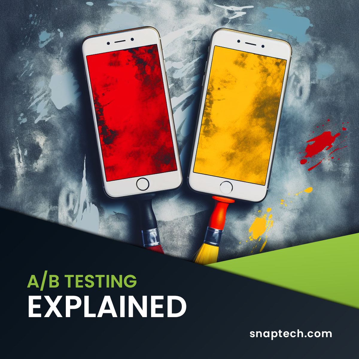 A/B testing (also called split testing) is trying out 2 versions of an element to see which one creates more user engagement.

An example of A/B testing: trying out 2 different call-to-action button colors. 

Follow the Snaptech blog for more articles about #userexperience #UX.